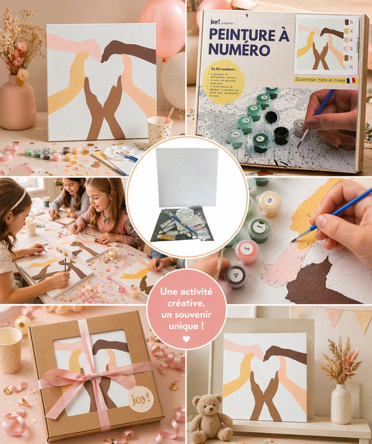 Kit Anniversaire Peinture par Numéros Enfants & Ados – Activité Créative + Cadeau Invité (6 à 12 kits) JOY!