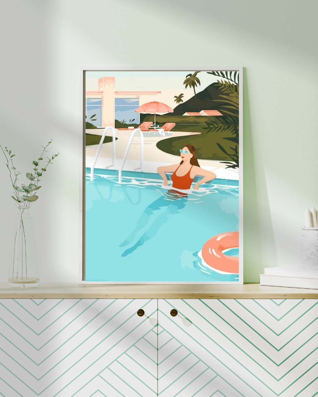 Peinture à Numéros sur Toile Tendue – Palm Springs (40 x 50 cm) 🌴☀️🎨