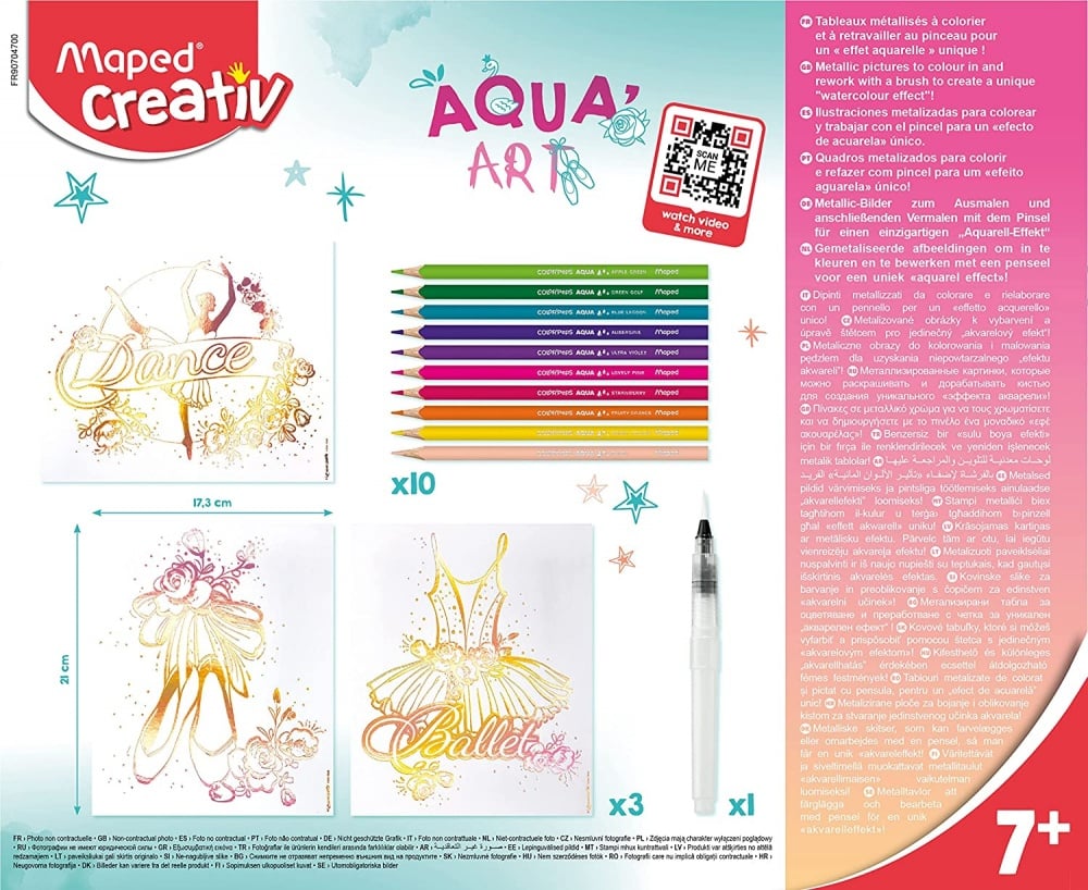 MAPED Aqua’Art Danse – Kit aquarelle pour enfants dès 7 ans Maped
