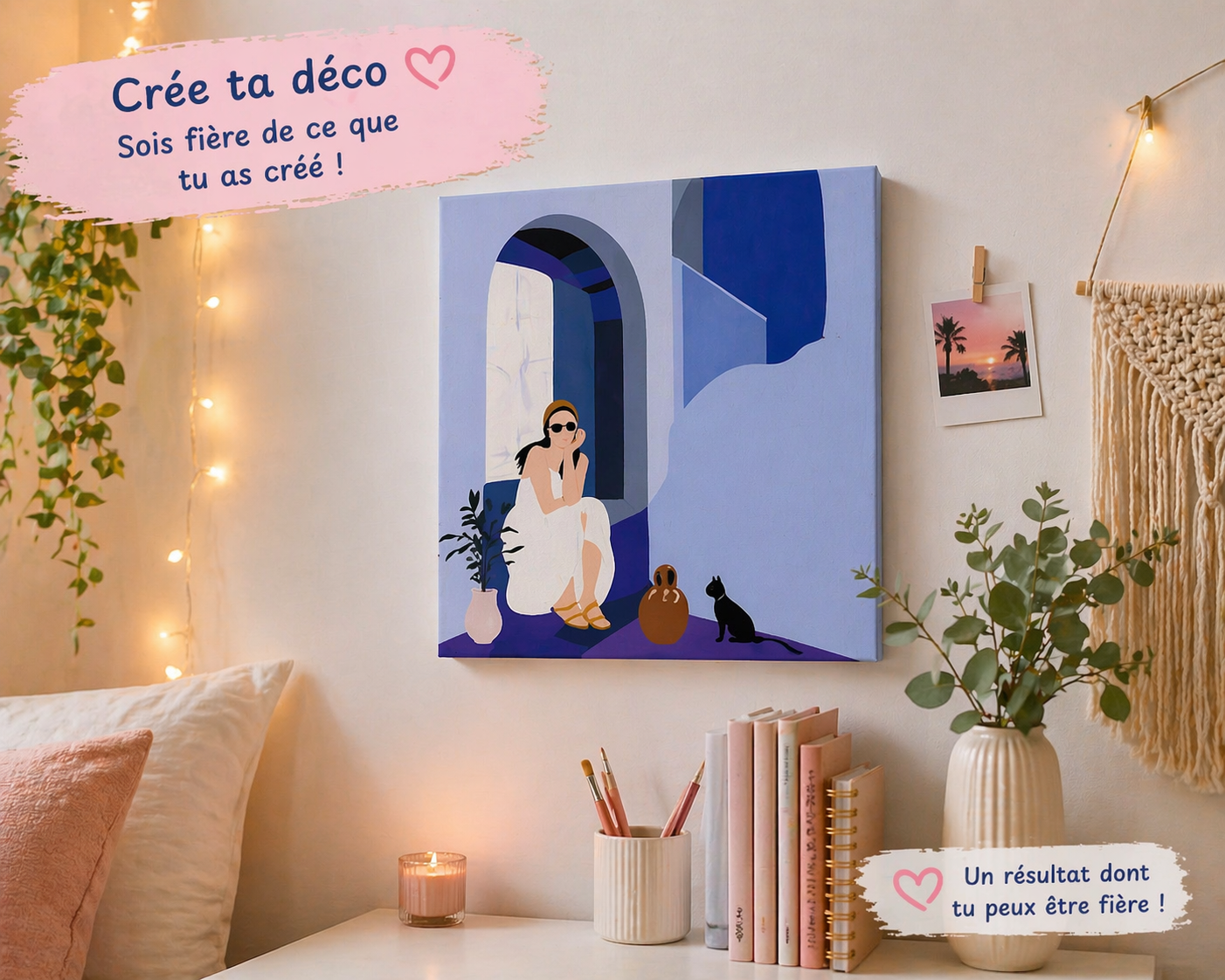 Kit Anniversaire Ado Peinture par Numéros – Lot de 6 à 12 Kits 30x30 cm Voyage à Chefchaouen JOY!