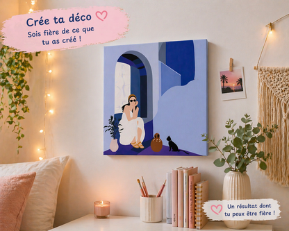 Kit Anniversaire Ado Peinture par Numéros – Lot de 6 à 12 Kits 30x30 cm Voyage à Chefchaouen JOY!