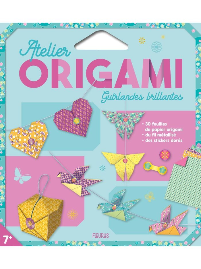 Pochette Atelier origami Guirlandes brillantes avec 30 feuilles et modèles