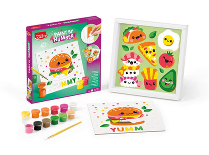 MAPED Creativ – Peinture au numéro Burger & Multifood – Kit créatif enfant Maped