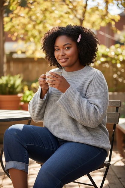 Barrette Iconic Aquarelle rose nacré – Joy Cadeaux (5,5 cm) LA PETITE EPICERIE