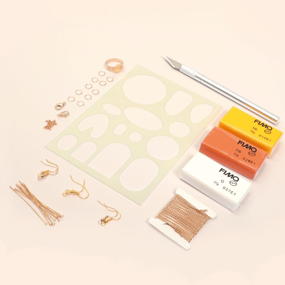 Kit FIMO Bijoux Slab Fleuri – Créez Vos Bijoux en Pâte Polymère GRAINE CREATIVE