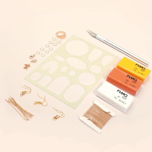 Kit FIMO Bijoux Slab Fleuri – Créez Vos Bijoux en Pâte Polymère GRAINE CREATIVE