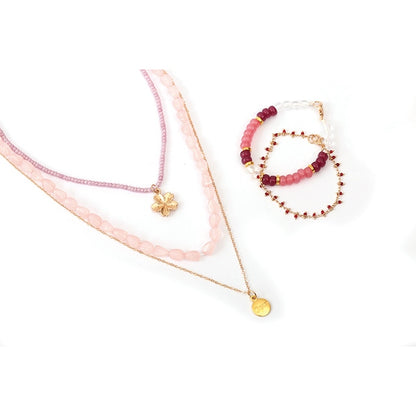 Kit Bijoux DIY & Relax Quartz – Création Bijoux Quartz Rose & Doré GRAINE CREATIVE