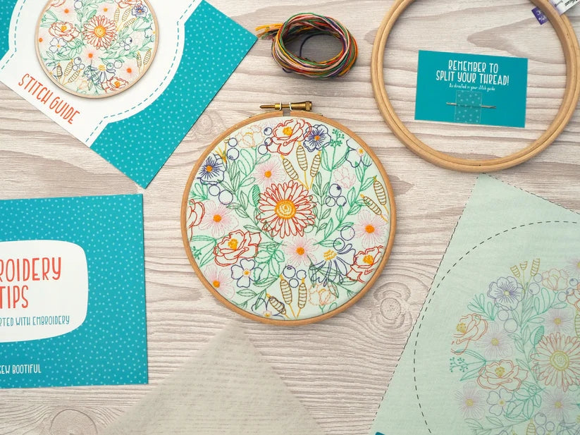 Bloom Burst, Kit de couture DIY pour broderie florale Oh Sew Bootiful