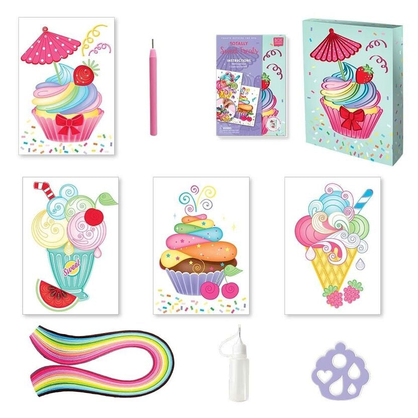 Coffret Quilling Sweet Treats BOX CANDIY® – Kit Créatif Papier Gourmand Enfant dès 6 ans JOY!