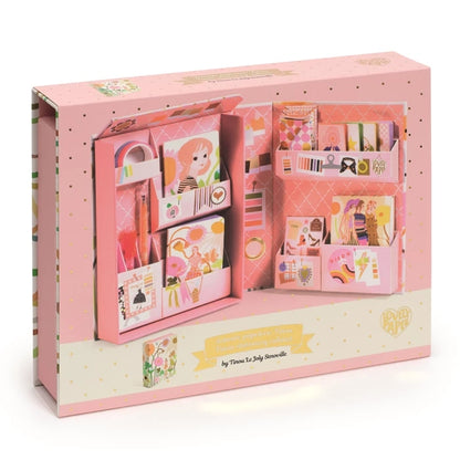 Boîte de Papeterie Tinou – Coffret Créatif Mode et Papeterie Enfant Djeco