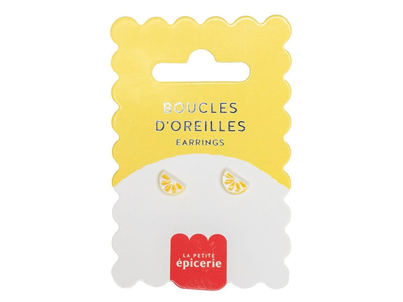 Boucles d’oreilles en porcelaine – Citron LA PETITE EPICERIE