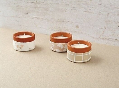 Kit FIMO Home Déco – Créez 3 Bougeoirs DIY Effet Terre Cuite GRAINE CREATIVE