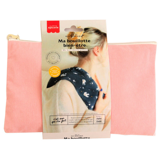 Kit DIY Couture – Bouillotte Bien-être Motif Hirondelles aux Noyaux de Cerises LA PETITE EPICERIE