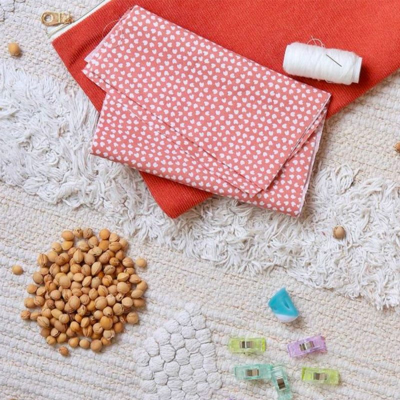 Kit DIY Couture Bouillotte Bien-être Terracotta aux Noyaux de Cerises LA PETITE EPICERIE