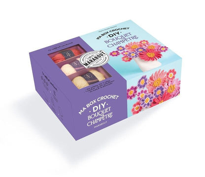 Ma Box Crochet DIY Bouquet Champêtre – Kit créatif fleurs en crochet débutant Editions Marabout