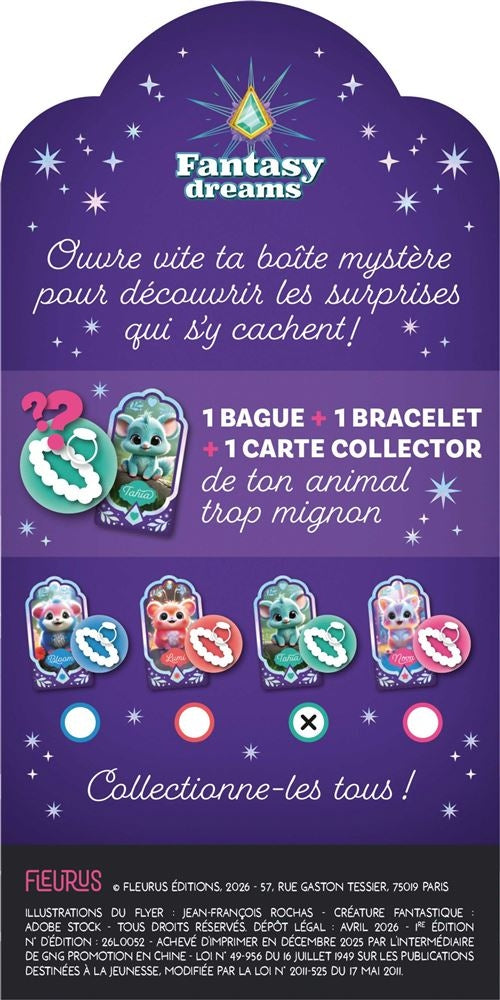 Mes Bijoux Surprise TAHIA – Kit Créatif Bracelet, Bague & Carte Scintillante Edition Fleurus