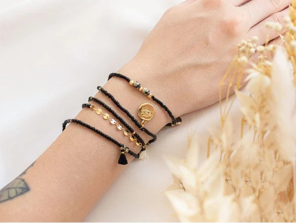 Kit DIY Bracelet Perlé Multirang Noir – Créez votre Bijou Tendance LA PETITE EPICERIE