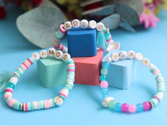 Perles Lettres Vamos A La Playa – Bracelet Personnalisé DIY Été LA PETITE EPICERIE