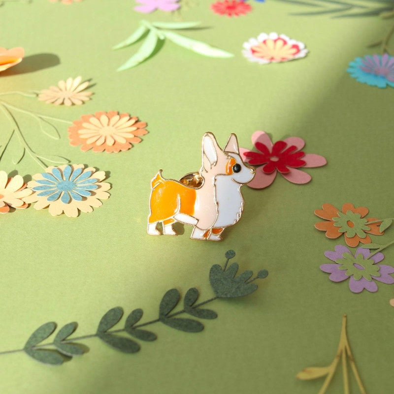 Broche Pin’s Corgi Émaillé – Accessoire Fun & Vintage LA PETITE EPICERIE