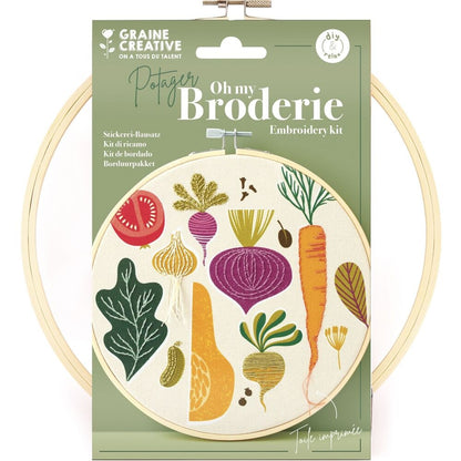 Décoration textile brodée inspirée de l’univers du jardin