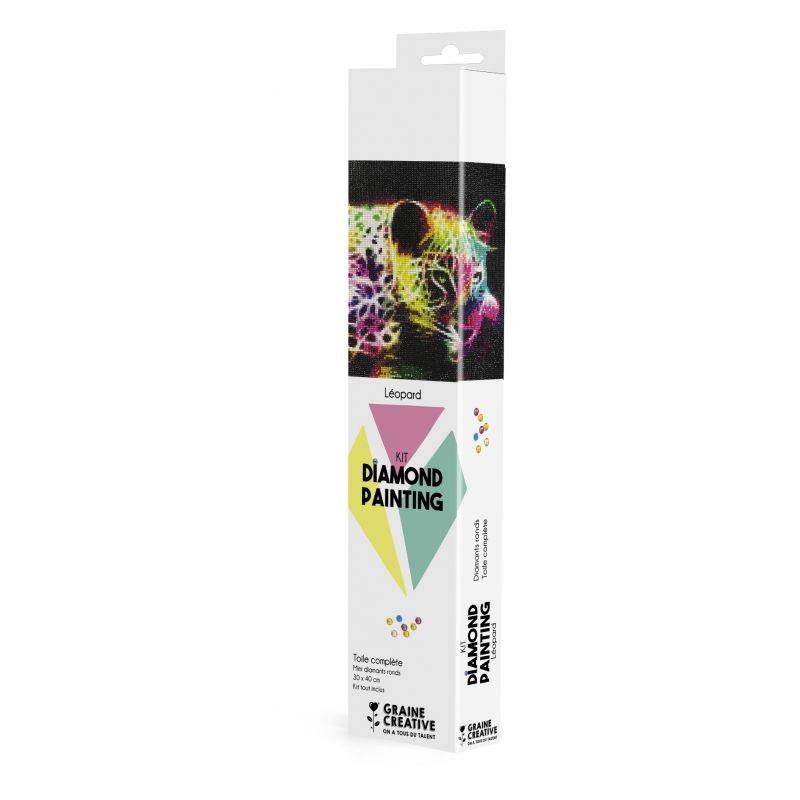 Kit Diamond Painting Léopard – 30x40 cm – Graine Créative GRAINE CREATIVE
