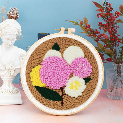 Punch Needle Bouquet de Fleurs 20x20cm Figured'art