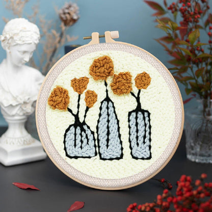 Punch Needle Fleurs et Vases Figured'art