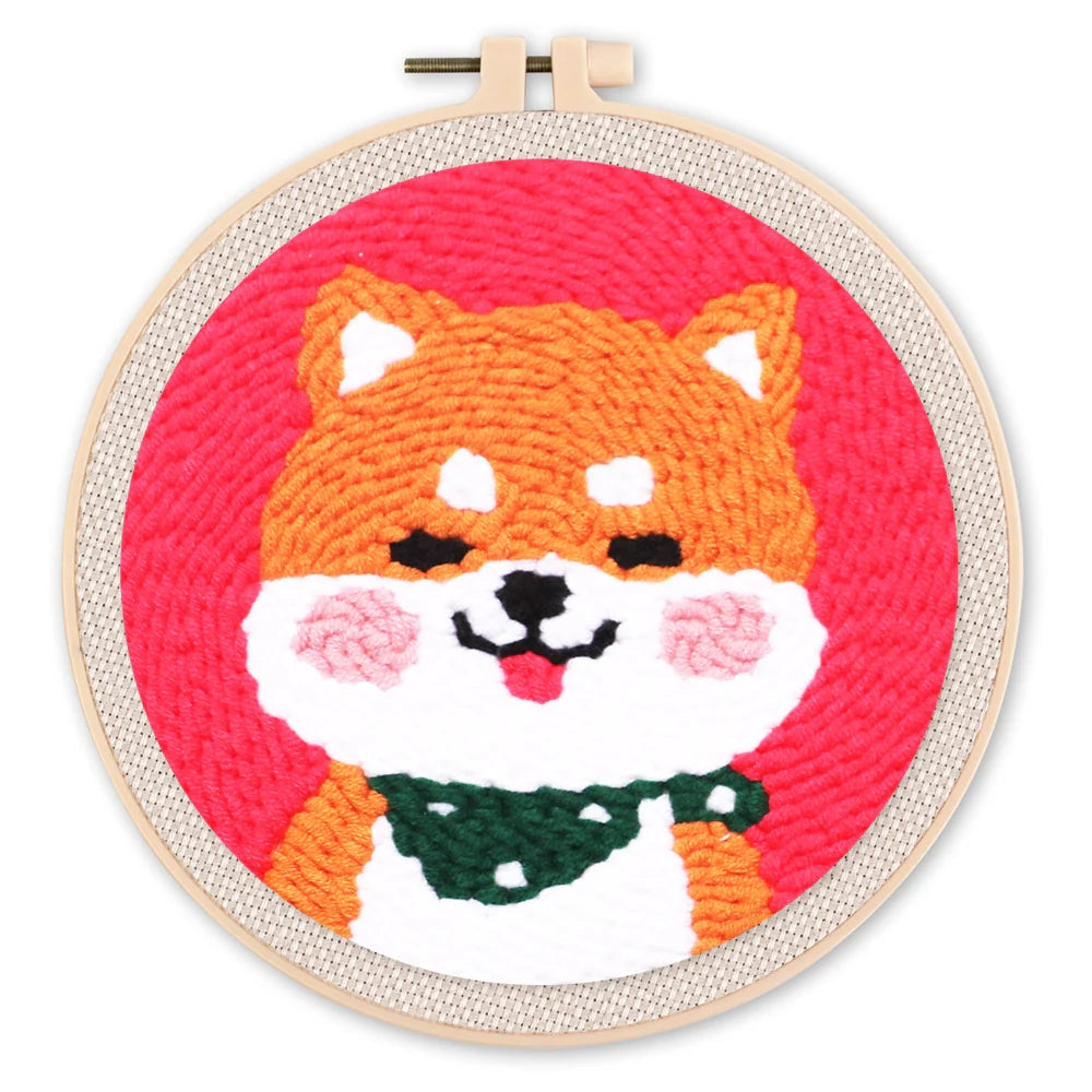 Punch Needle Shiba Inu Hund