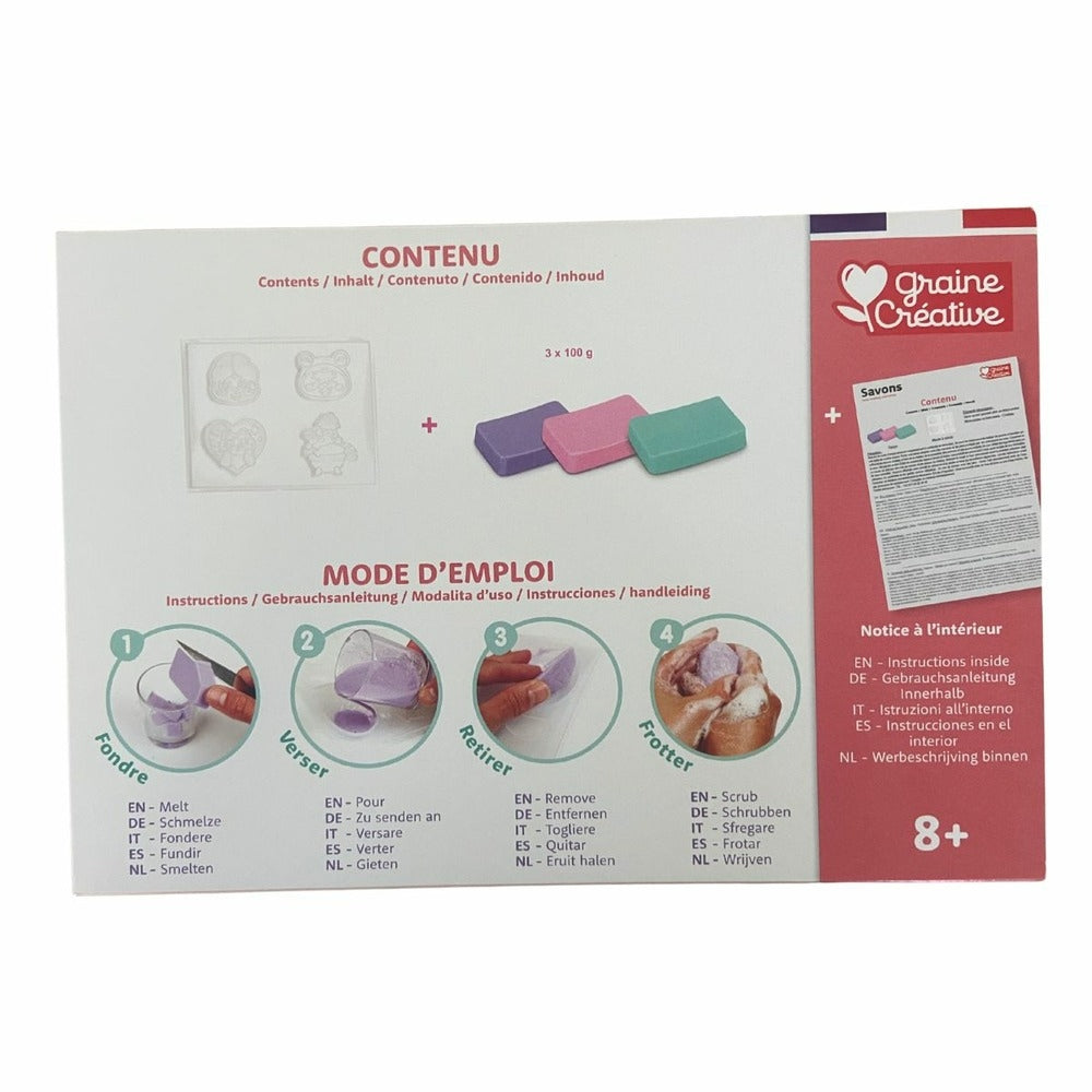 Coffret Atelier de Savons Kawaï – Kit DIY Savons Ratons Laveurs GRAINE CREATIVE