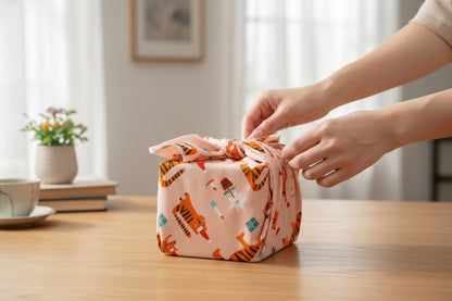 Furoshiki Tigres – Tissu Dashwood Studio – Emballage cadeau zéro déchet (4 tailles) Machatatelier
