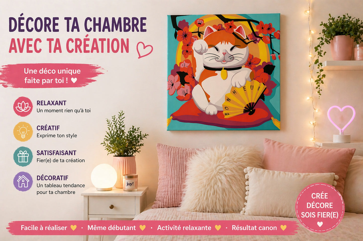 Kit Anniversaire Ado Peinture par Numéros – Activité Créative + Souvenir Invité (6 à 12 kits) JOY!
