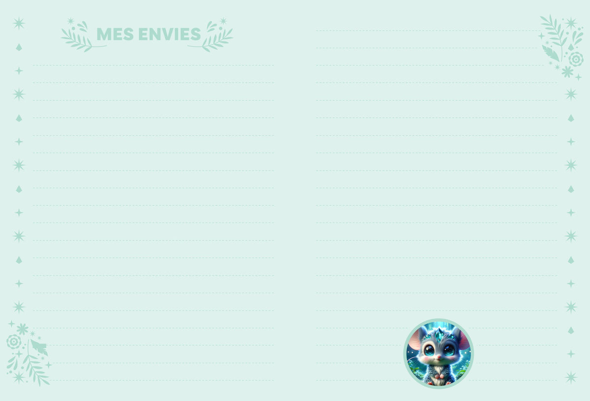 Cadenas en forme de cœur de cristal pour fermer le carnet secret Fantasy Dreams