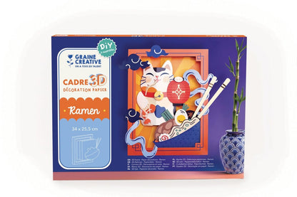Cadre 3D Papier Ramen – Kit DIY Déco Kawaii & Créatif GRAINE CREATIVE
