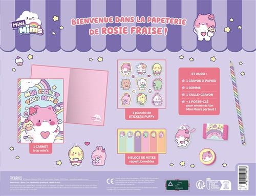 Carnet illustré inclus dans le coffret Rosie Fraise