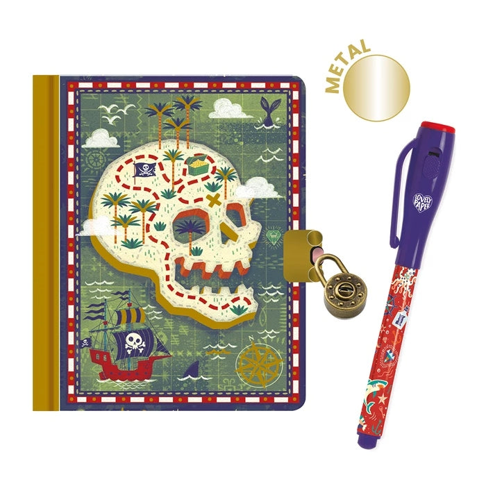 Carnet Secret Magique Steve Djeco avec encre invisible et cadenas