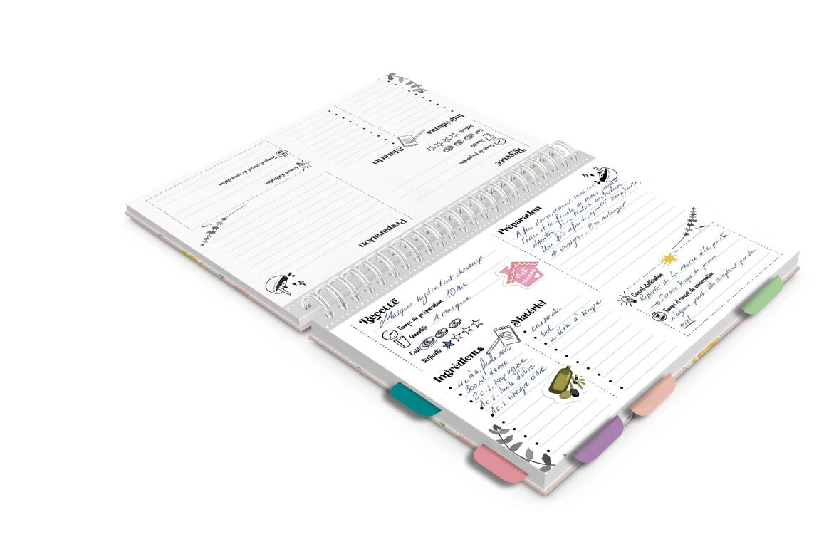 Carnet pour noter recettes de produits d’entretien maison