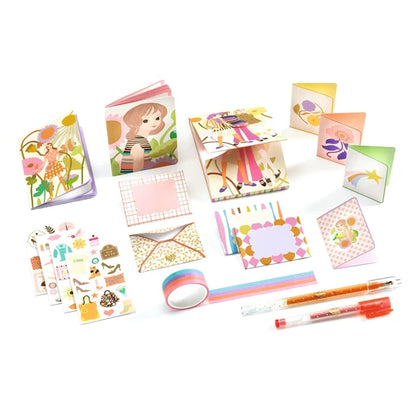 Boîte de Papeterie Tinou – Coffret Créatif Mode et Papeterie Enfant Djeco