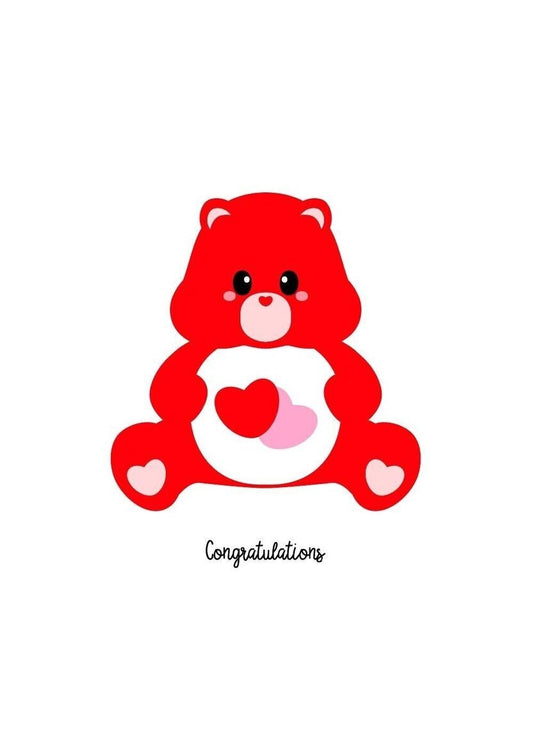 Carte postale Care Bears Amour & Félicitations – Bisounours Love A6 studio inktvis