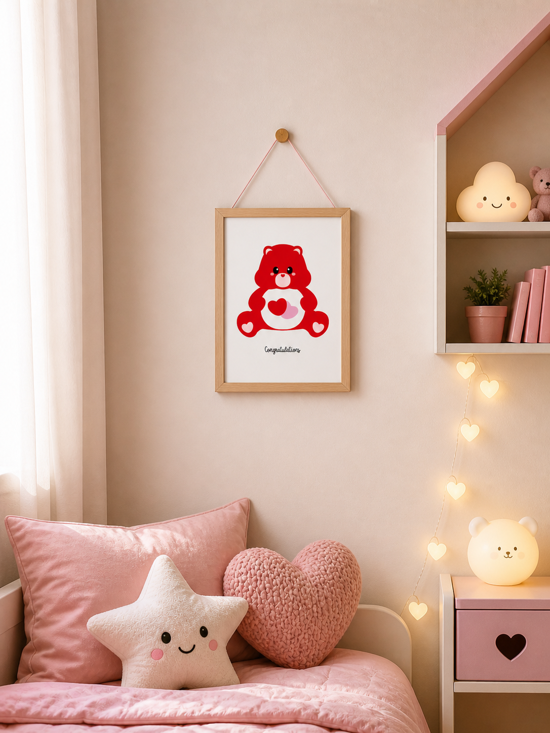 Carte postale Care Bears Amour & Félicitations – Bisounours Love A6 studio inktvis