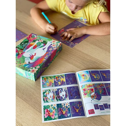 Coffret Scratch Art Forêt Magique BOX CANDIY® – Kit Créatif à Gratter Enfants dès 6 ans (Licornes & Fées) JOY!
