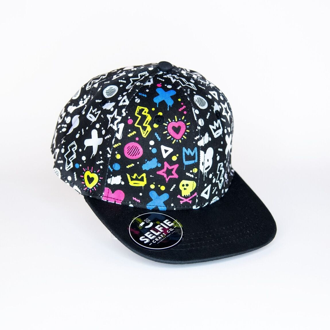 Casquette Snapback Graffiti à colorier – Kit créatif enfant avec 6 feutres textile Selfie Craft Co