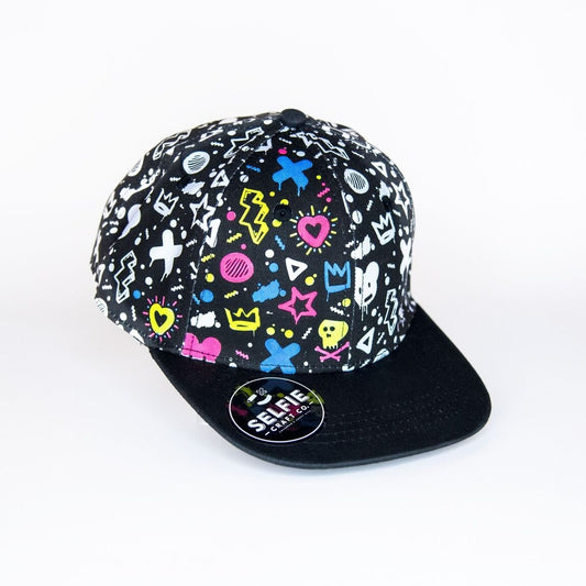 Casquette Snapback Graffiti à colorier – Kit créatif enfant avec 6 feutres textile Selfie Craft Co