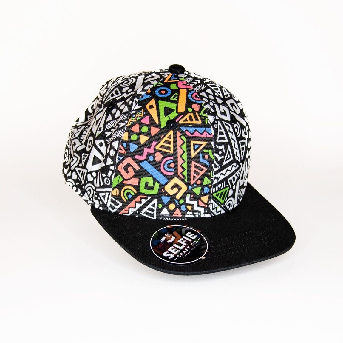 Casquette Snapback Tribal à colorier – Kit créatif enfant avec feutres textile Selfie Craft Co