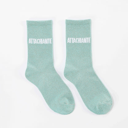 chaussettes attachiante vert femme 36 42 paillettes
