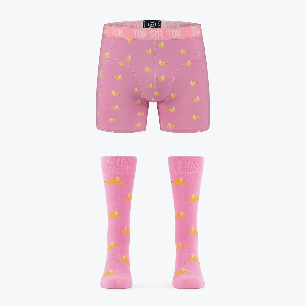 Chaussettes & Boxer Banane en Coton Bio – Cadeau Homme Original Ton sur Ton