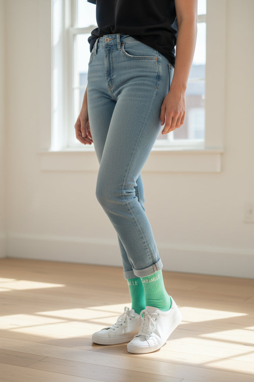 Chaussettes CANAILLE à Paillettes – Message Espiègle & Tendance (36-42) JOY!