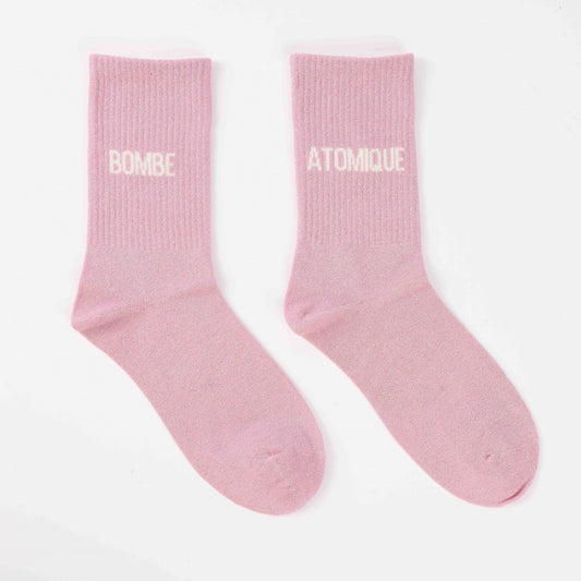 Chaussettes Dépareillées BOMBE / ATOMIQUE à Paillettes (36-42) JOY!