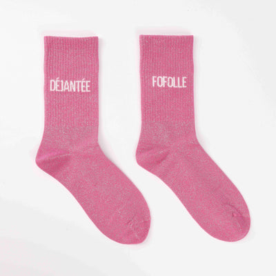 Chaussettes Dépareillées DÉJANTÉE / FOFOLLE à Paillettes (36-42) JOY!