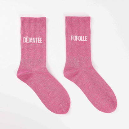 Chaussettes Dépareillées DÉJANTÉE / FOFOLLE à Paillettes (36-42) JOY!