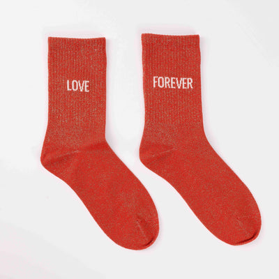 Chaussettes Dépareillées LOVE / FOREVER à Paillettes (36-42) JOY!